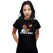 Load image into Gallery viewer, Secret_Shirts Fitted Shirts, Woman / Small / Black Is This A Trap?