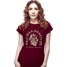 Load image into Gallery viewer, Shirts Fitted Shirts, Woman / Small / Maroon Kali Maa