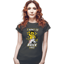 Load image into Gallery viewer, Shirts Fitted Shirts, Woman / Small / Charcoal I Want To Brick Free