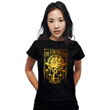 Load image into Gallery viewer, Daily_Deal_Shirts Fitted Shirts, Woman / Small / Black Smash Foil Crest