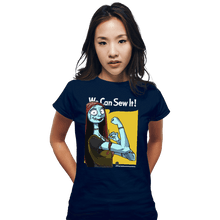 Load image into Gallery viewer, Shirts Fitted Shirts, Woman / Small / Navy Sally Rosie