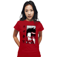 Load image into Gallery viewer, Shirts Fitted Shirts, Woman / Small / Red Neo Tokyo