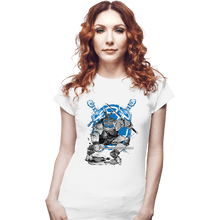 Load image into Gallery viewer, Daily_Deal_Shirts Fitted Shirts, Woman / Small / White Leonardo Sumi-e