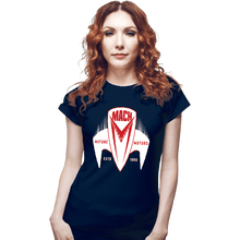 Load image into Gallery viewer, Daily_Deal_Shirts Fitted Shirts, Woman / Small / Navy Mach 5 Mifune Motors