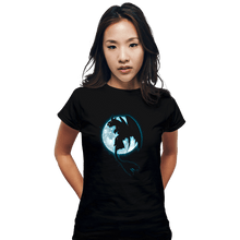 Load image into Gallery viewer, Shirts Fitted Shirts, Woman / Small / Black Moonlight Dragon Rider