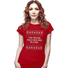 Load image into Gallery viewer, Daily_Deal_Shirts Fitted Shirts, Woman / Small / Red Email Meeting Sweater