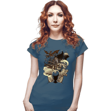 Load image into Gallery viewer, Shirts Fitted Shirts, Woman / Small / Indigo Blue Books