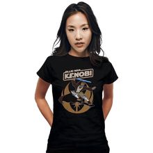 Load image into Gallery viewer, Daily_Deal_Shirts Fitted Shirts, Woman / Small / Black Ollie-Wan Kenobi