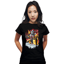 Load image into Gallery viewer, Daily_Deal_Shirts Fitted Shirts, Woman / Small / Black Battle War Greymon