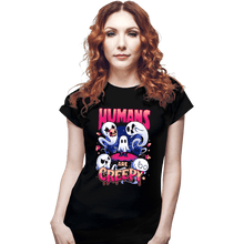 Load image into Gallery viewer, Daily_Deal_Shirts Fitted Shirts, Woman / Small / Black Ghost View Of Humanity