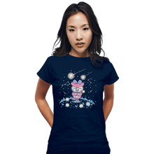 Load image into Gallery viewer, Shirts Fitted Shirts, Woman / Small / Navy Starry Owl