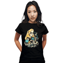 Load image into Gallery viewer, Daily_Deal_Shirts Fitted Shirts, Woman / Small / Black Rocker Alice