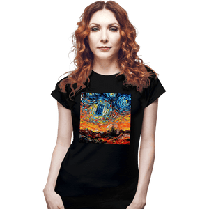 Shirts Fitted Shirts, Woman / Small / Black Van Gogh Never Saw Gallifrey