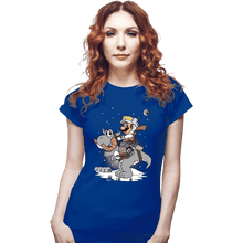 Load image into Gallery viewer, Shirts Fitted Shirts, Woman / Small / Royal Blue Mario Strikes Back