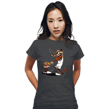 Load image into Gallery viewer, Daily_Deal_Shirts Fitted Shirts, Woman / Small / Charcoal Superhero Team