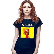 Load image into Gallery viewer, Shirts Fitted Shirts, Woman / Small / Navy We Can Do It Shinji