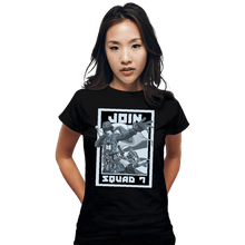 Load image into Gallery viewer, Shirts Fitted Shirts, Woman / Small / Black Join Squad 7