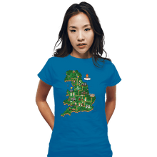 Load image into Gallery viewer, Daily_Deal_Shirts Fitted Shirts, Woman / Small / Sapphire Super Monty World