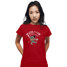 Load image into Gallery viewer, Shirts Fitted Shirts, Woman / Small / Red Toss A Coin Pilgrim