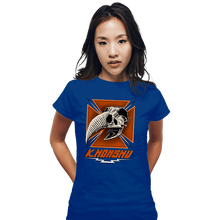 Load image into Gallery viewer, Daily_Deal_Shirts Fitted Shirts, Woman / Small / Royal Blue Konshu Skull