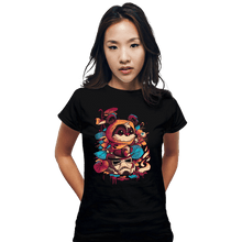 Load image into Gallery viewer, Daily_Deal_Shirts Fitted Shirts, Woman / Small / Black Snack Time