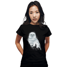Load image into Gallery viewer, Shirts Fitted Shirts, Woman / Small / Black Magical Owl