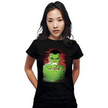 Load image into Gallery viewer, Shirts Fitted Shirts, Woman / Small / Black Glitch Hulk