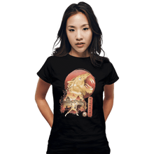 Load image into Gallery viewer, Shirts Fitted Shirts, Woman / Small / Black Yellow Ranger Ukiyoe