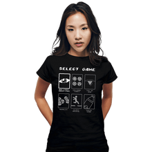 Load image into Gallery viewer, Daily_Deal_Shirts Fitted Shirts, Woman / Small / Black Select Game