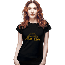 Load image into Gallery viewer, Daily_Deal_Shirts Fitted Shirts, Woman / Small / Black Main Theme