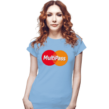 Load image into Gallery viewer, Daily_Deal_Shirts Fitted Shirts, Woman / Small / Powder Blue Multipass Card