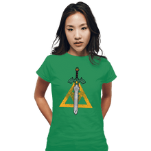 Load image into Gallery viewer, Daily_Deal_Shirts Fitted Shirts, Woman / Small / Irish Green The Sword