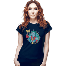 Load image into Gallery viewer, Shirts Fitted Shirts, Woman / Small / Navy Planet Boy