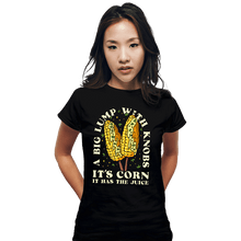 Load image into Gallery viewer, Secret_Shirts Fitted Shirts, Woman / Small / Black It's Corn