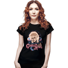 Load image into Gallery viewer, Daily_Deal_Shirts Fitted Shirts, Woman / Small / Black Never Fear The Goblin King
