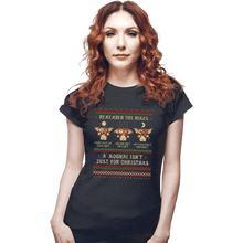 Load image into Gallery viewer, Daily_Deal_Shirts Fitted Shirts, Woman / Small / Dark Heather A Mogwai Isn't Just For Christmas