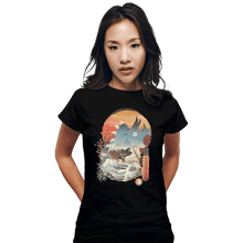Load image into Gallery viewer, Shirts Fitted Shirts, Woman / Small / Black Blue Ranger Ukiyoe