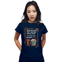 Load image into Gallery viewer, Daily_Deal_Shirts Fitted Shirts, Woman / Small / Navy Illuminated Fields