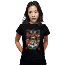 Load image into Gallery viewer, Daily_Deal_Shirts Fitted Shirts, Woman / Small / Black Samurai Raph