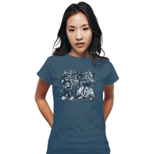 Load image into Gallery viewer, Shirts Fitted Shirts, Woman / Small / Indigo Blue Fun With Old Friends