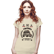 Load image into Gallery viewer, Shirts Fitted Shirts, Woman / Small / White Herbie's Garage Auto Repair