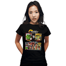 Load image into Gallery viewer, Daily_Deal_Shirts Fitted Shirts, Woman / Small / Black Fight Night