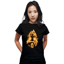 Load image into Gallery viewer, Daily_Deal_Shirts Fitted Shirts, Woman / Small / Black Golden Saiyan Prince