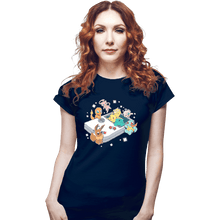 Load image into Gallery viewer, Shirts Fitted Shirts, Woman / Small / Navy Pokeboy