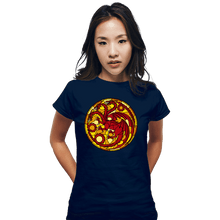 Load image into Gallery viewer, Daily_Deal_Shirts Fitted Shirts, Woman / Small / Navy Age Of The Dragon
