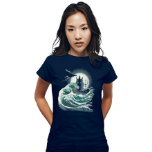 Load image into Gallery viewer, Shirts Fitted Shirts, Woman / Small / Navy The Wave Of Atlantis