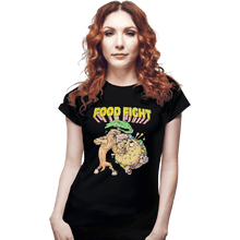 Load image into Gallery viewer, Shirts Fitted Shirts, Woman / Small / Black Food Fight