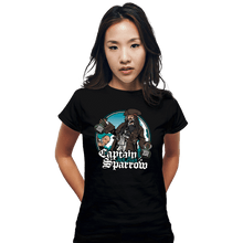 Load image into Gallery viewer, Secret_Shirts Fitted Shirts, Woman / Small / Black Capt. Jack Black Sparrow