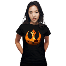 Load image into Gallery viewer, Daily_Deal_Shirts Fitted Shirts, Woman / Small / Black Rising Star