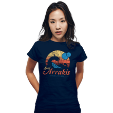 Load image into Gallery viewer, Secret_Shirts Fitted Shirts, Woman / Small / Navy Surfing Arrakis